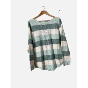 VTG Jeanne Pierre Women Fisher Man Pullover Sweater Top 100% Cotton Size XL.